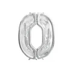 Folie ballon ramme 0 - 126 cm. - Sølv-tema
