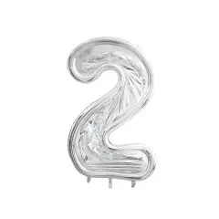 Folie ballon ramme 2 - 126 cm. - Sølv-tema