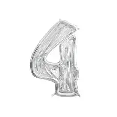 Folie ballon ramme 4 - 126 cm. - Sølv-tema