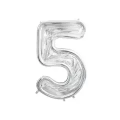 Folie ballon ramme 5 - 126 cm. - Sølv-tema