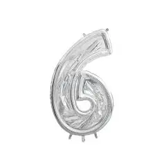 Folie ballon ramme 6 - 126 cm. - Sølv-tema