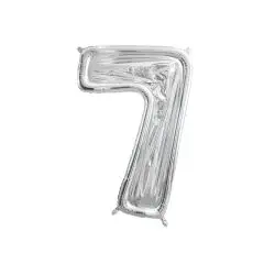 Folie ballon ramme 7 - 126 cm. - Sølv-tema