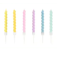 Fødselsdagslys Snoede, 8.5 cm, mix - Billige stearinlys