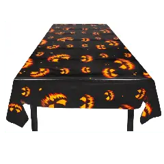 Halloween græskar dug 120x180cm - Orange-tema