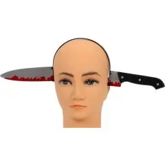 Blodig kniv på hårbøjle - Halloween-bordpynt