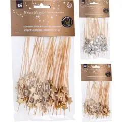 Cocktail Sticks 50-pak - Guld-tema