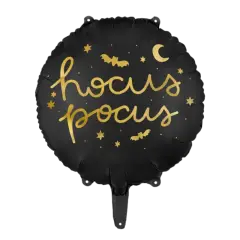 Sort Hokus Pokus ballon - 45 cm. - Halloween-balloner