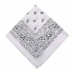 Bandana tørklæde, Hvid - Hvid-tema