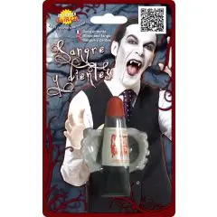 Vampyr tænder m/falsk blod - Halloween-bordpynt