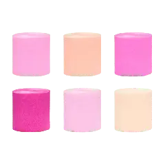 Crepe mix fersken/pink - 6 stk. - Pastel Pink-tema