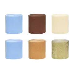 Crepe mix brun/blå - 6 stk. - Brun-tema