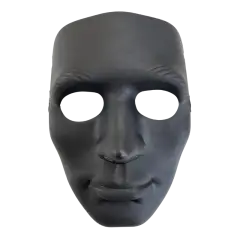 Robotmaske plast, sort - Nytårshatte