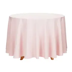 Dusty pink rund stofdug - 230 cm. 1 stk. - Pastel Pink-tema