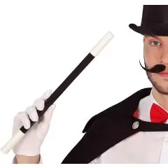 Tryllestav 36 cm, sort/hvid - Julekalender Børn