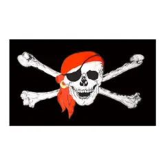 Piratflag 90 x 150 cm - Jake og piraterne på Ønskeøen-tema