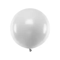 Kæmpe Sølv Ballon - 60 cm Metallic - Metallic-balloner