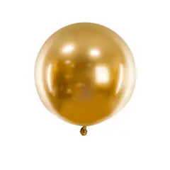 Store Skinnende balloner - Guld - 60 cm. - Kæmpeballoner