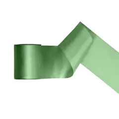 Saga grøn Satinbånd - 10 cm. x 25 m. - Botanisk fødselsdag tema