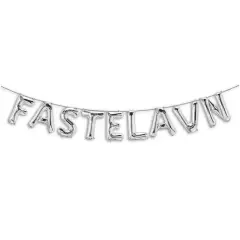 Fastelavn ballon sæt, sølv - Fastelavn