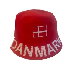 Bøllehat Danmark, rød - 