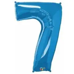 Ballontal - Blå 7 tal - Blå folietal