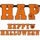 Happy Halloween banner - Orange - 