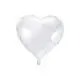 HVID FOLIE HJERTE BALLON - 1 STK. - 