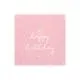 Pink Happy Birthday servietter - 20 stk. - 