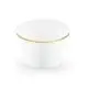 CUPCAKE COWER - HVID MED GULDKANT - 6 STK. - 