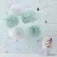 Pompom mint og hvid sæt - 5 stk. - 