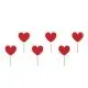 Hjerte kagepynt - 6 stk. - 