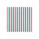 RØD, GRØN & HVID SERVIETTER - 33X33 CM - 20 STK. - 