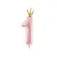 Folie 1 tal - pink med krone - 90 cm - 