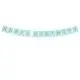 Happy Birthday Banner - Himmelblå - 