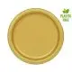 Miljøvenlige paptallerken - guld - 23 cm . 8 stk. - 