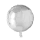 SØLV RUND FOLIE BALLON - 50 STK - 