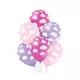 BALLONER MED SKYER - LILLA/PINK - 6 STK. - 