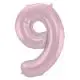 Mat Pastel Pink Folie Ballontal - 9 tal - 86 cm. - 
