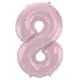 Mat Pastel Pink Folie Ballontal - 8 tal - 86 cm. - 