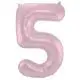 Mat Pastel Pink Folie Ballontal - 5 tal - 86 cm. - 