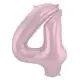 Mat Pastel Pink Folie Ballontal - 4 tal - 86 cm. - 