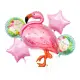 Ballonsæt i folie - Flamingo - 