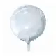 HVID RUND FOLIE BALLON - 1 STK. - 